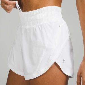 Lululemon white track that 3 inch short